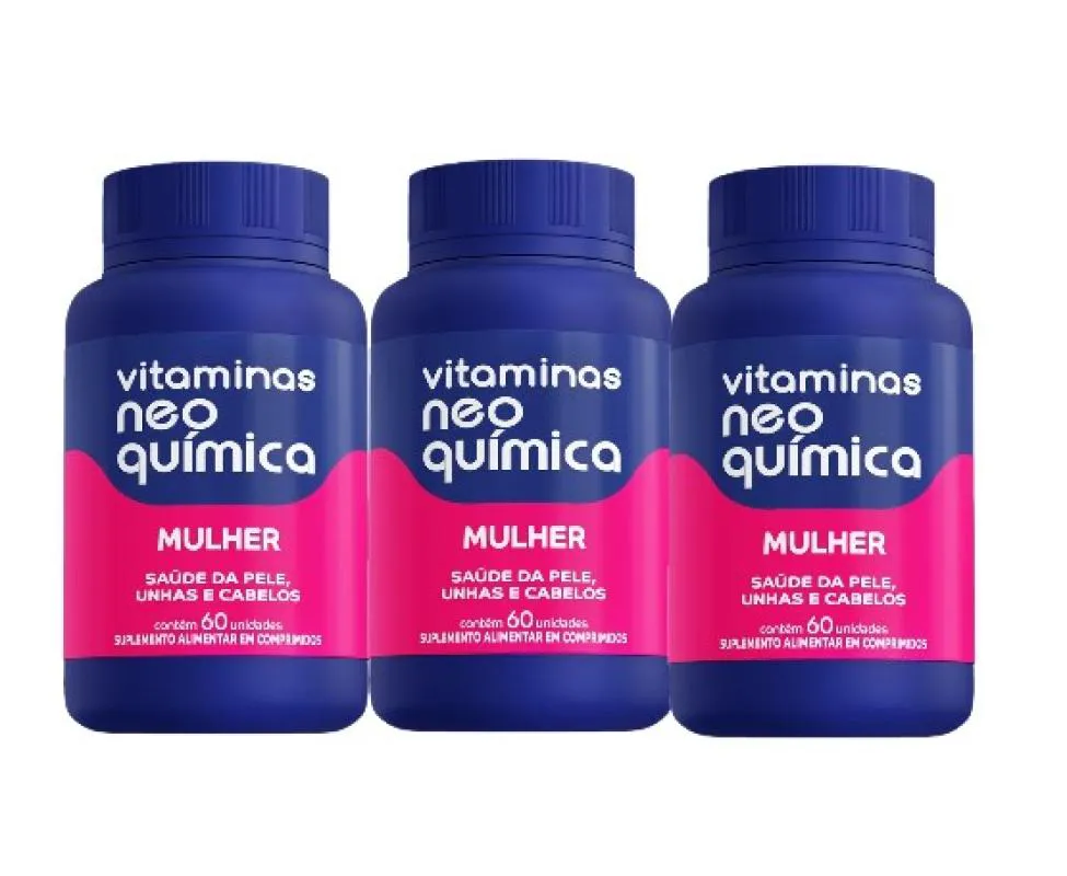 KIT COM 3X VITAMINAS MULHER 60 COMPRIMIDOS - NEO QUIMICA