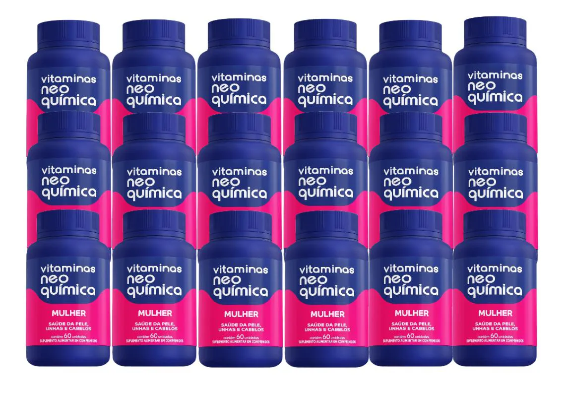 KIT COM 18X VITAMINAS MULHER 60 COMPRIMIDOS - NEO QUIMICA