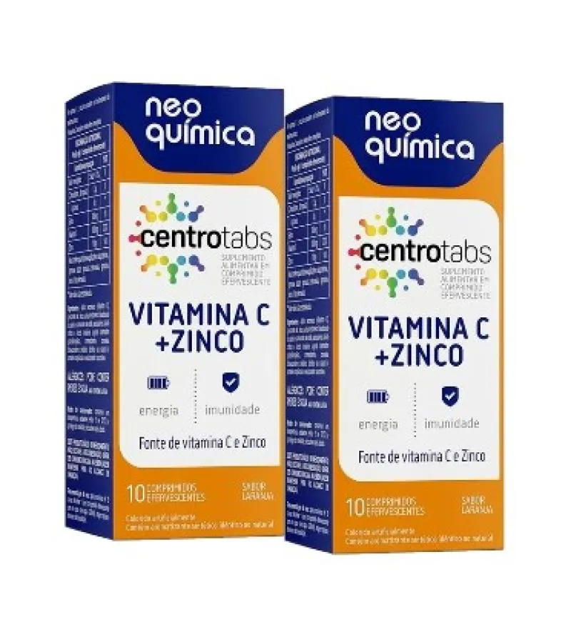 KIT 2X VITAMINA C+ZINCO 10 COMP/EFERVESCENTE - NEO QUíMICA