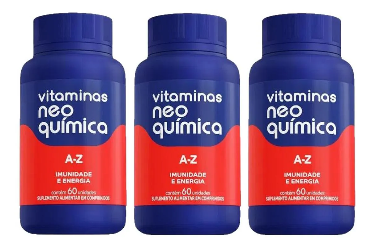 KIT COM 3 VITAMINAS  A-Z 60CPS - NEO QUIMICA