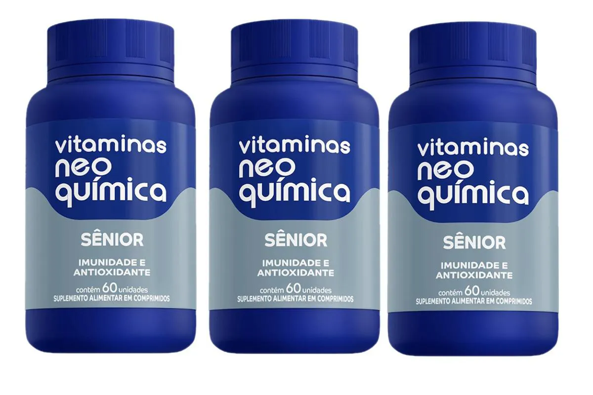 KIT 3X VITAMINA SêNIOR 50+ 60 COMPRIMIDOS - NEO QUíMICA
