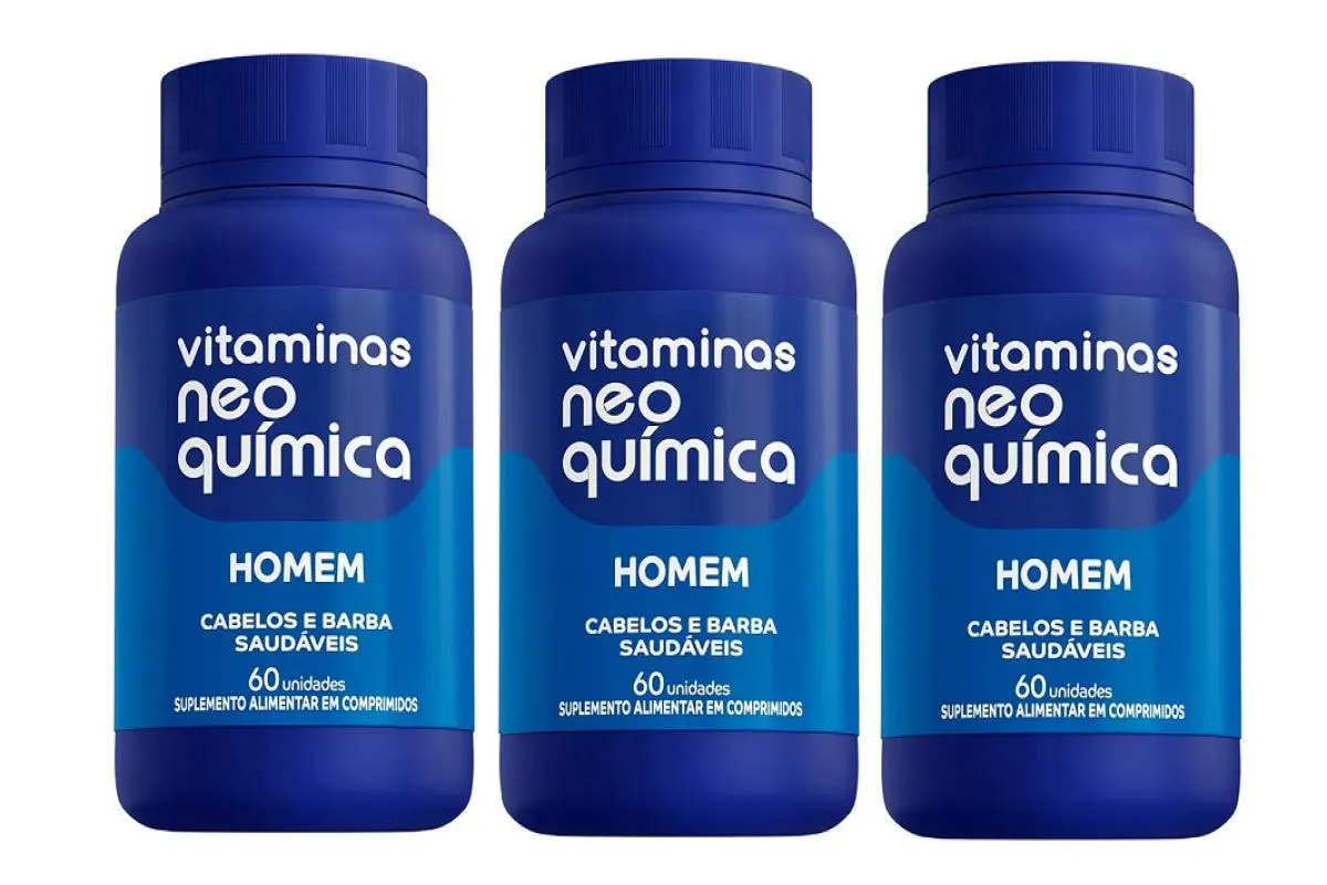 KIT 3X SUPLEMENTO MULTIVITAMíNICO HOMEM 60CPR - NEO QUíMICA