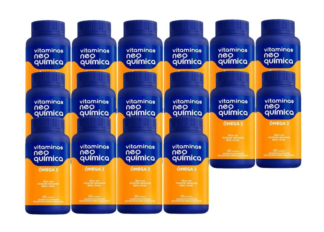 KIT 16X VITAMINAS ÔMEGA 3 60 CáPSULAS - NEO QUíMICA