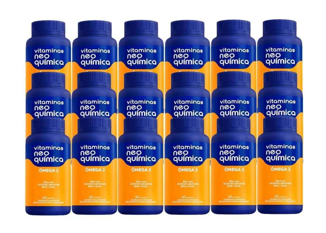 KIT 18X VITAMINAS ÔMEGA 3 60 CáPSULAS - NEO QUíMICA