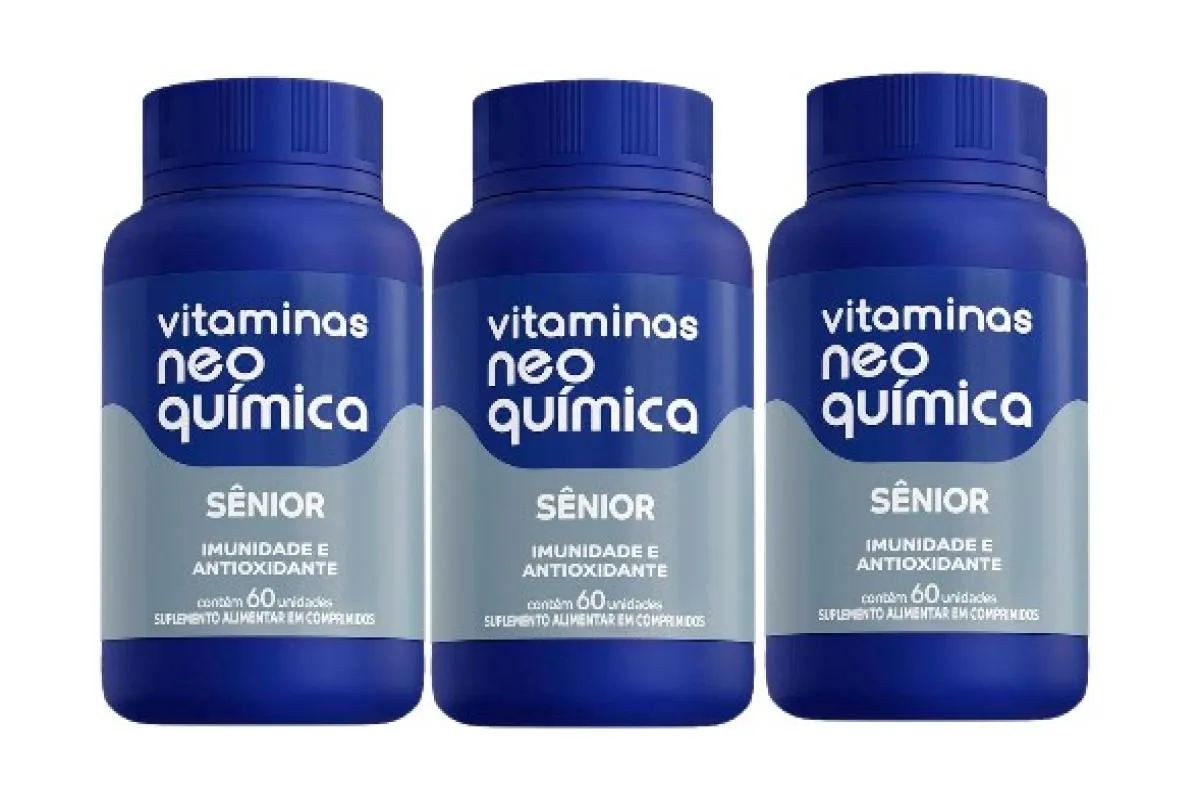 KIT 3X VITAMINA SêNIOR 50+ COM 60 COMPRIMIDOS - NEO QUíMICA