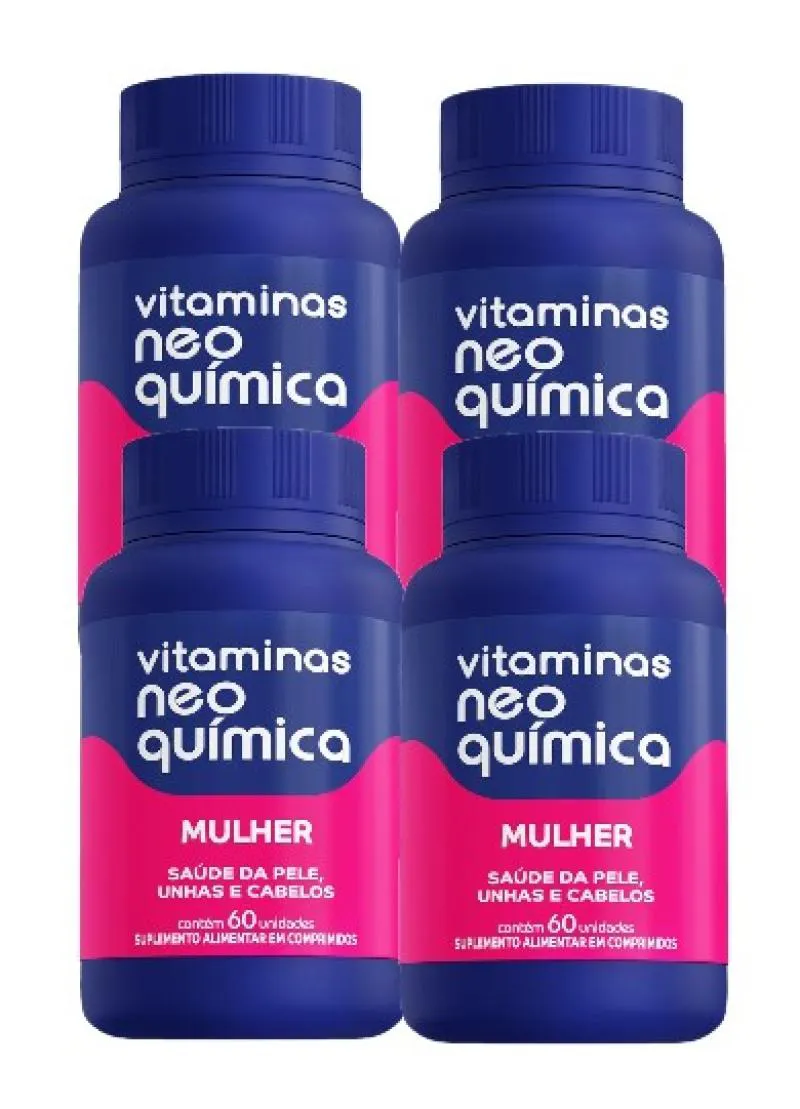 KIT 4X MULTIVITAMíNICO MULHER 60CáP - NEO QUíMICA