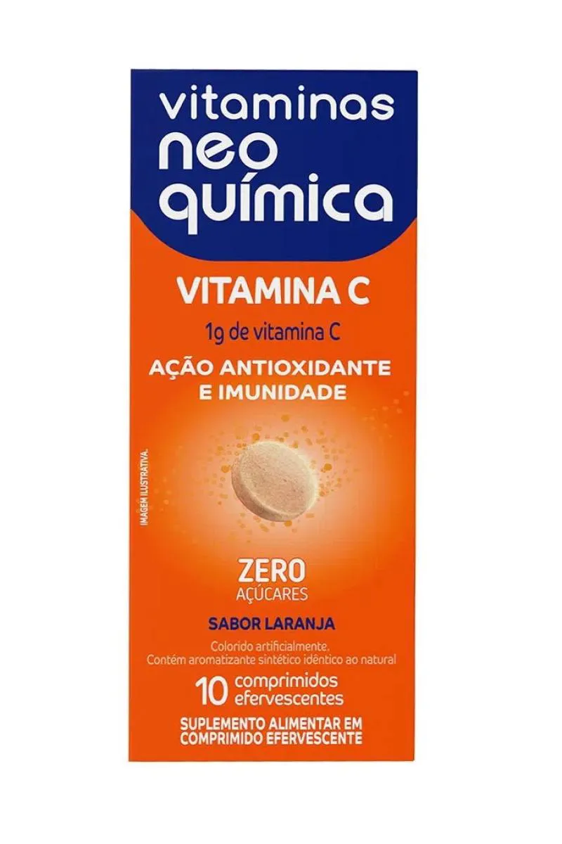 VITAMINA C 1G 10CPR EFERVESCENTES - NEO QUíMICA