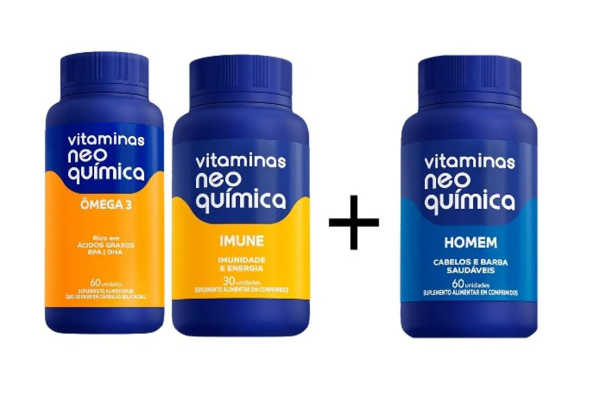 KIT ÔMEGA C/60 + IMUNE C/30 GANHE HOMEM C/60 - NEO QUíMICA