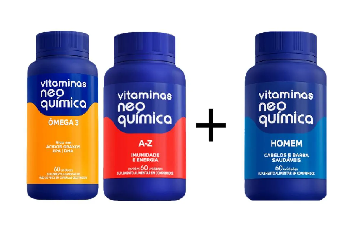 KIT ÔMEGA C/60 + A-Z C/60 GANHE HOMEM C/60 - NEOQUíMICA