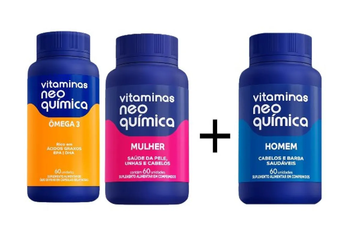 KIT ÔMEGA C/60 + MULHER C/60 GANHE HOMEM C/60 - NEOQUíMICA