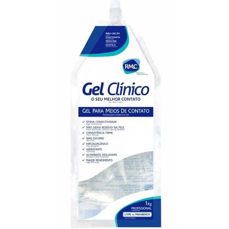 GEL CLINICO 1KG CONTATO CONDUTOR ULTRASSOM INCOLOR RMC