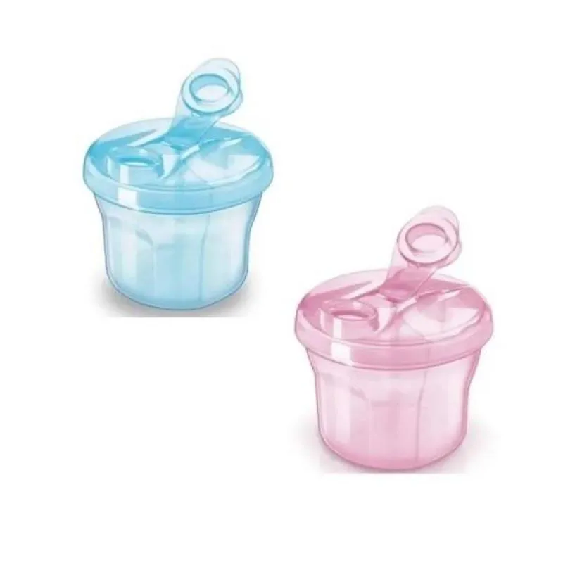 POTE DOSADOR DE LEITE EM PÓ PHILIPS AVENT 260ML AZUL E ROSA