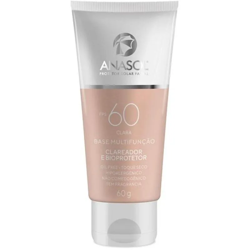 PROTETOR SOLAR FACIAL BASE MULTIFUNçAO CLARA FPS 60 ANASOL 60G