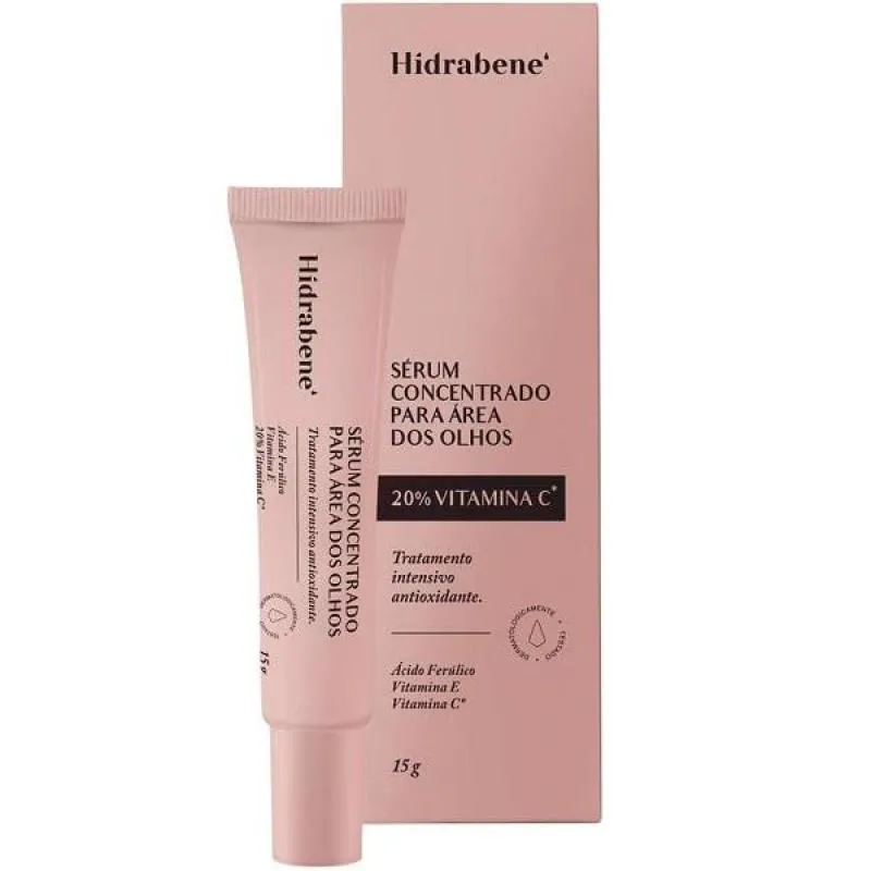 SéRUM CONCENTRADO P/ AREA DOS OLHOS 20% VITAMINA C HIDRABENE 15G TODO TIPO DE PELE
