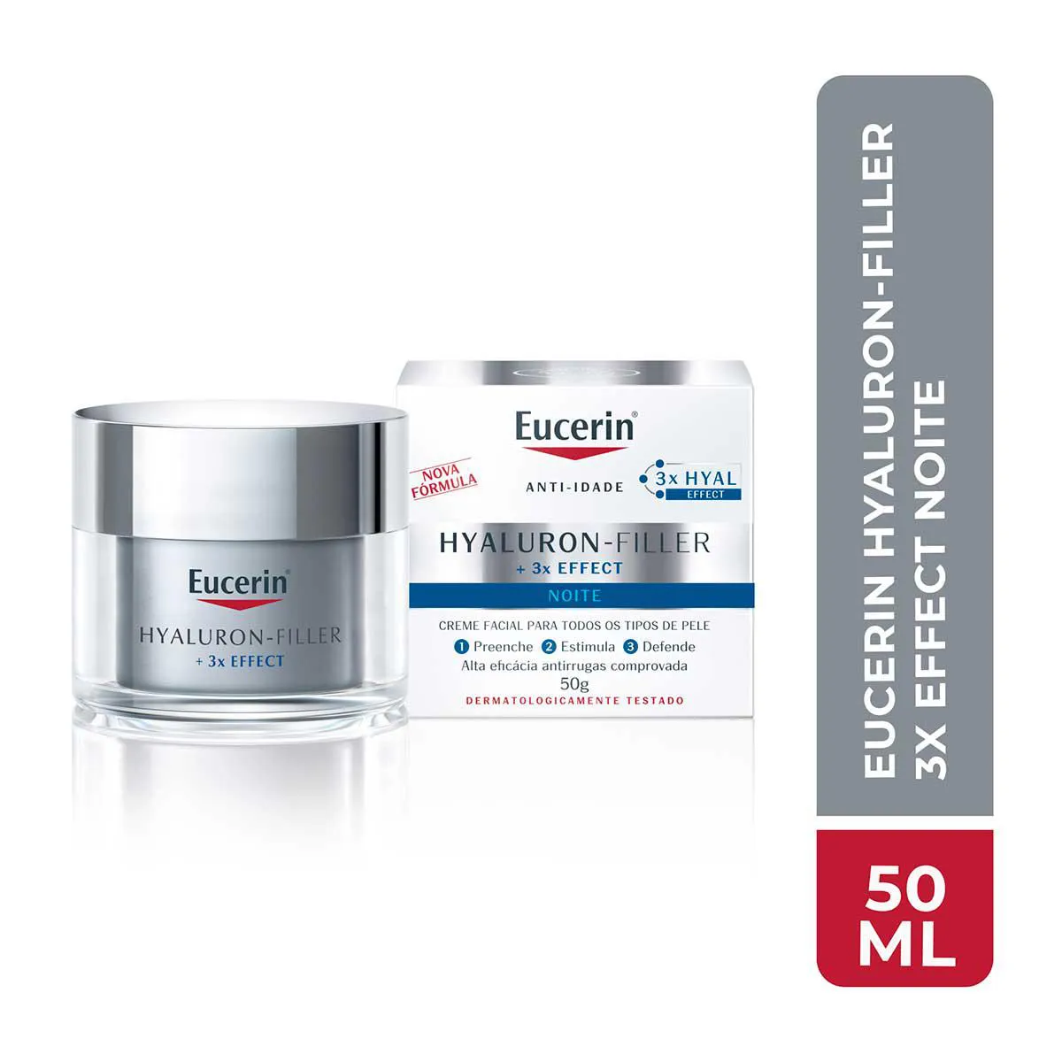 Creme Facial Anti-Idade Eucerin Hyaluron-Filler 3x Effect Noite 50g