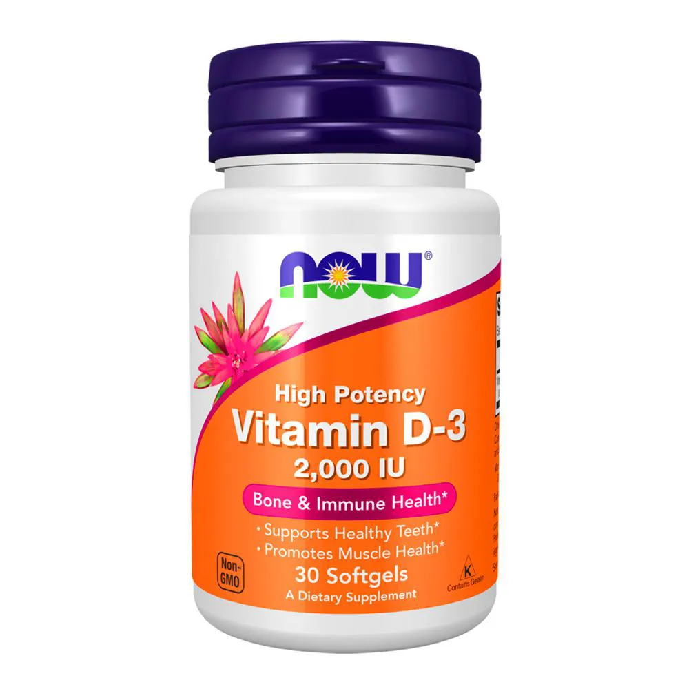VITAMINA D-3 2000IU NOW FOODS 30 CAPS SOFTGELS
