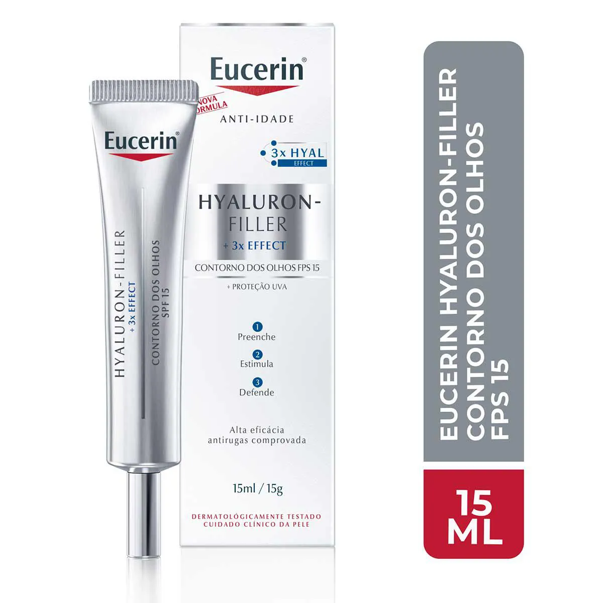 Creme Área dos Olhos Eucerin Hyaluron-Filler 3x Effect Anti-Idade FPS 15 15ml