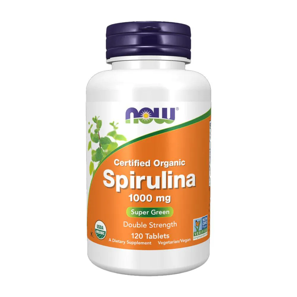 SPIRULINA 1000 DUPLA FORçA NOW FOODS 120 TABLS IMPORTADO