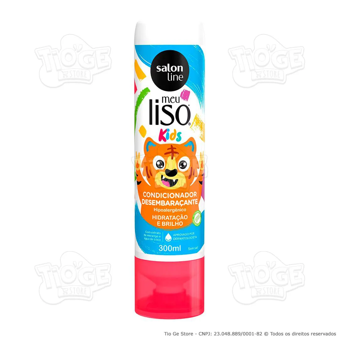 CONDICIONADOR INFANTIL MEU LISO KIDS HIDRATAçãO E BRILHO CABELOS LISOS 300ML