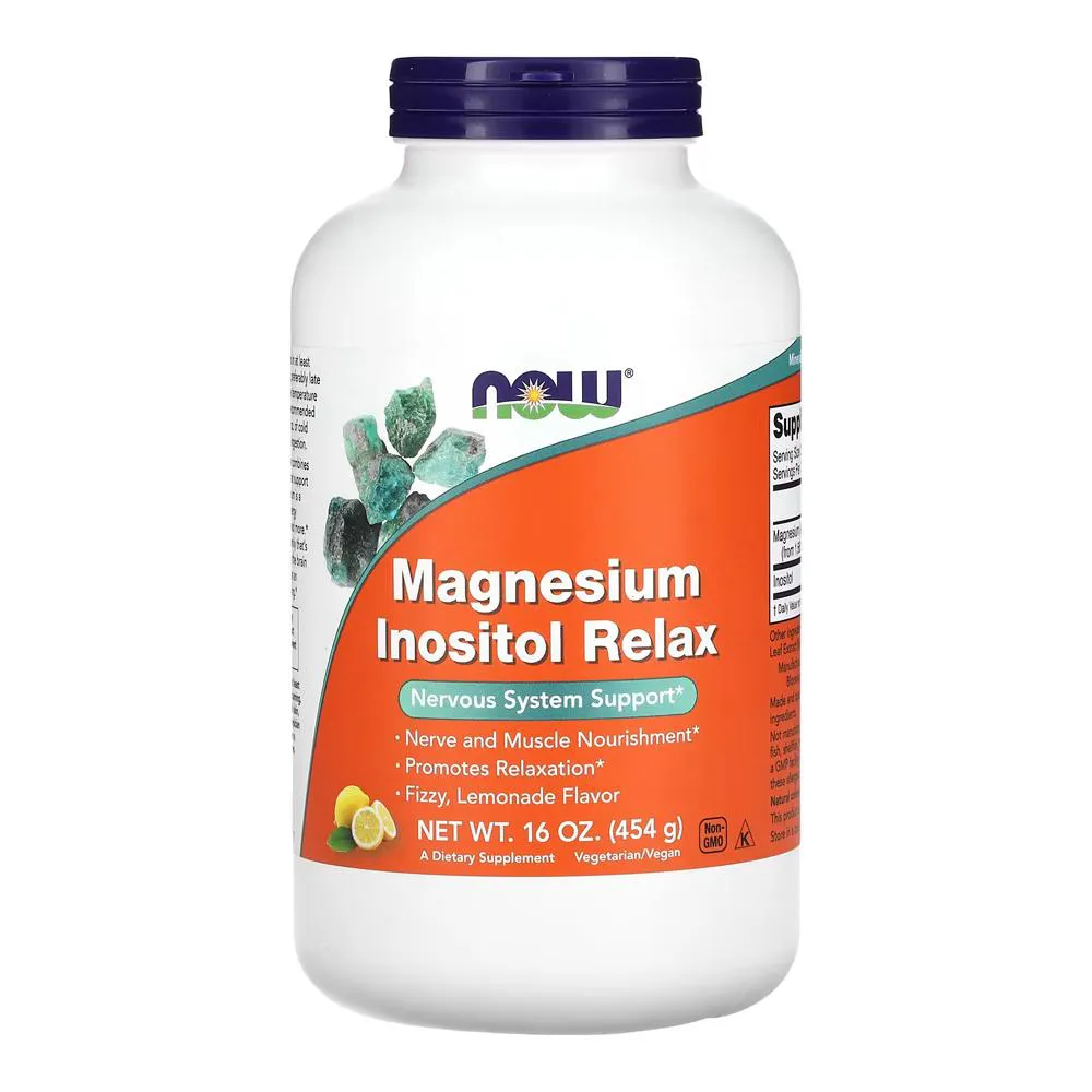 MAGNéSIO INOSITOL RELAX Pó NOW FOODS 454G LIMONADA IMPORTADO