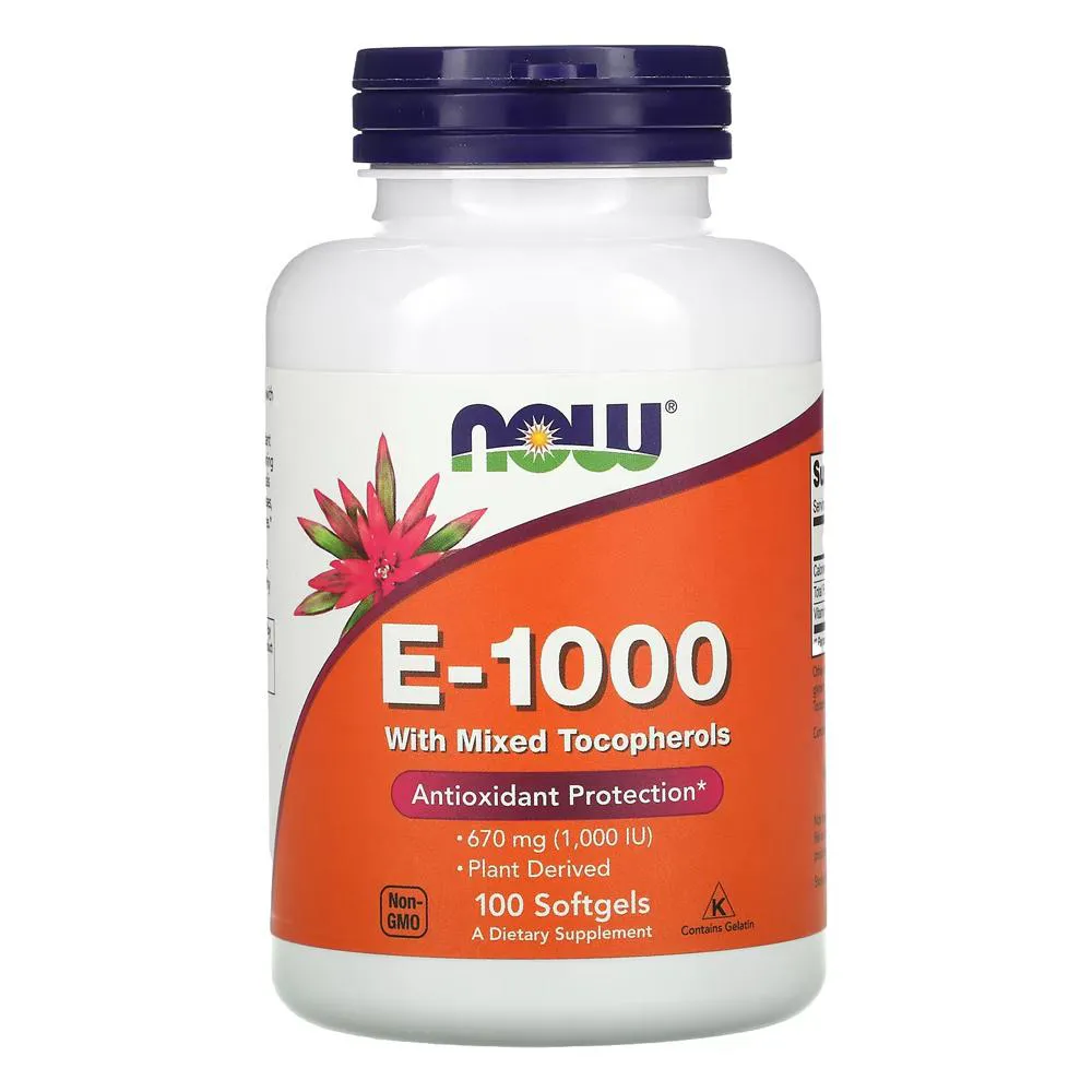 VITAMINA E-1000 NOW FOODS TOC. MISTOS 100 SOFT IMPORTADO