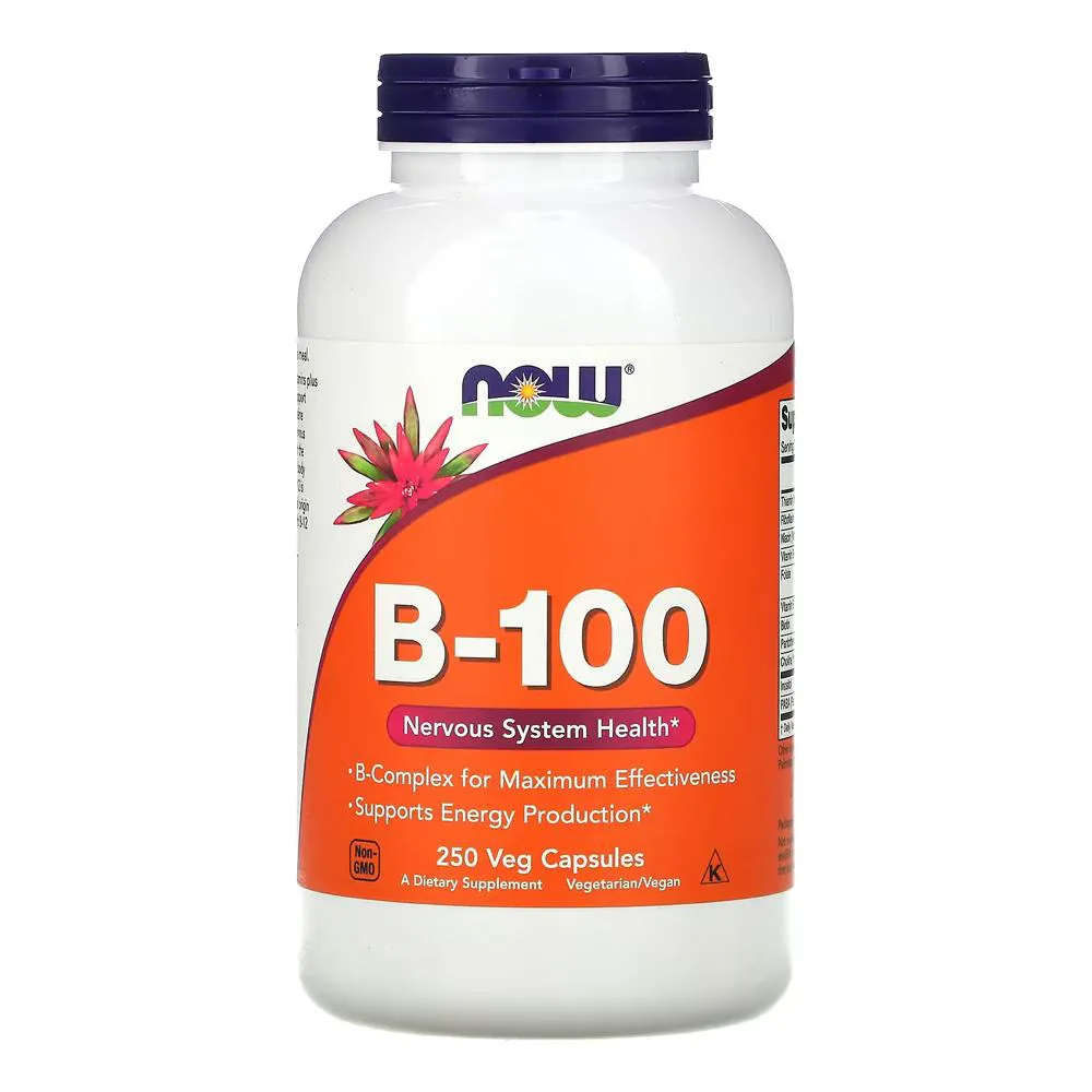 VITAMINA B-100 COMPLEXO B NOW FOODS 250CAPS IMPORTADO