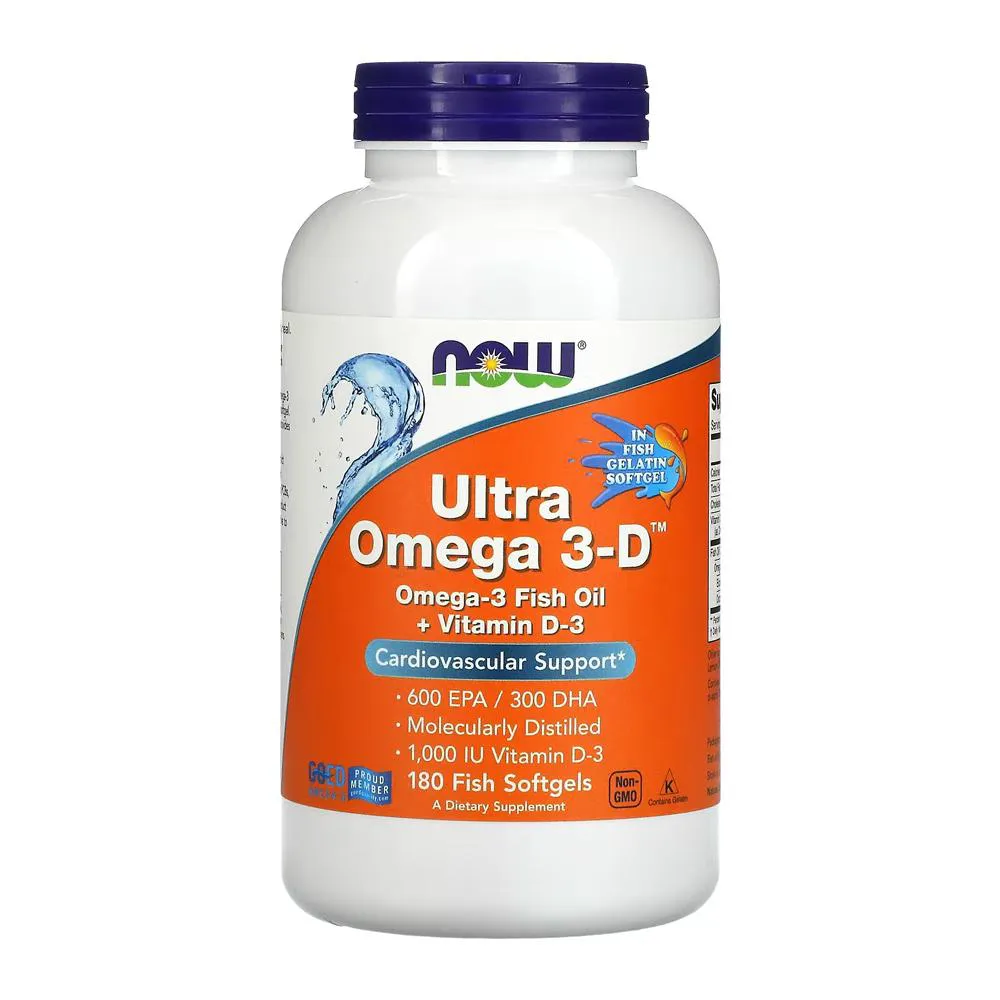 NOW FOODS ULTRA OMEGA 3-D - 180 SOFTGELS 1664
