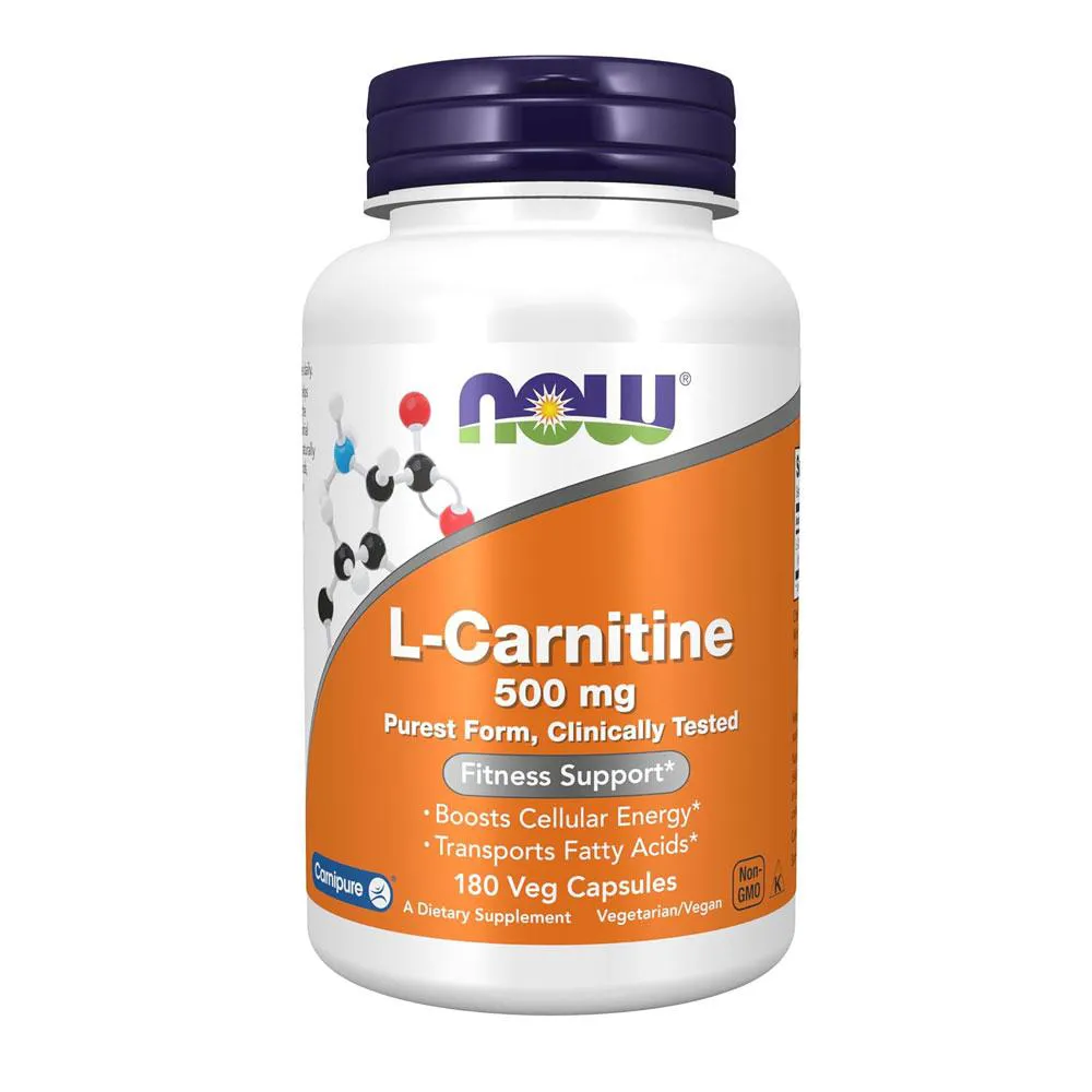 L-CARNITINA 500 MG NOW FOODS 180 VEG CáPS IMPORTADO