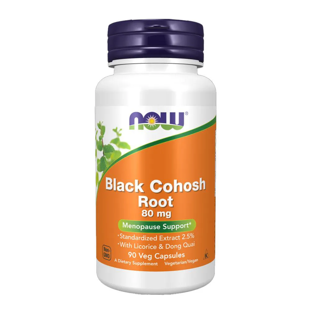 BLACK COHOSH ROOT 80MG NOW FOODS 90 VEG CáPS IMPORTADO