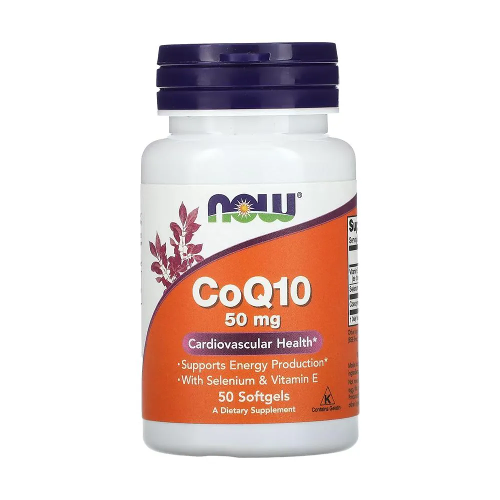 COENZIMA COQ10 50MG + VIT E NOW FOODS 50SOFT IMPORTADO