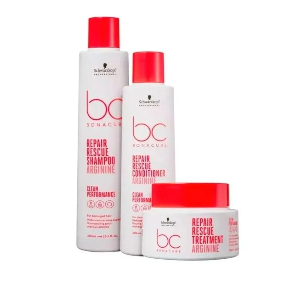 KIT BONACURE SCHWARZKOPF REPAIR - CONDICIONADOR + MáSCARA + SHAMPOO