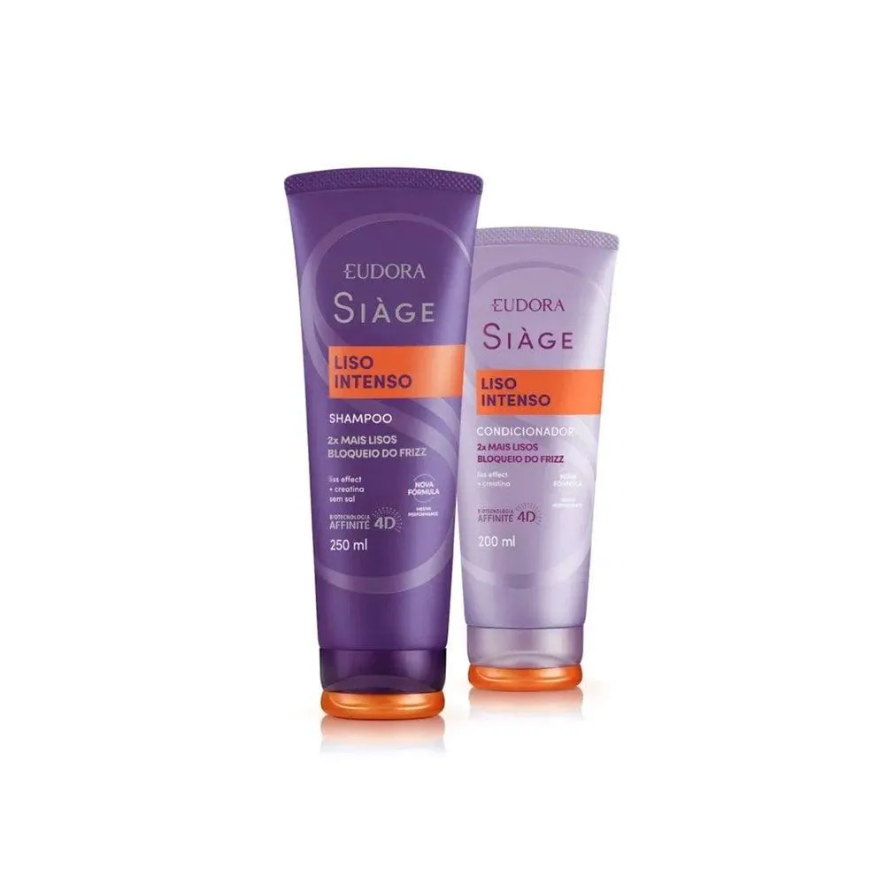 KIT EUDORA SIàGE LISO INTENSO - SHAMPOO 250ML + CONDICIONADOR 200ML