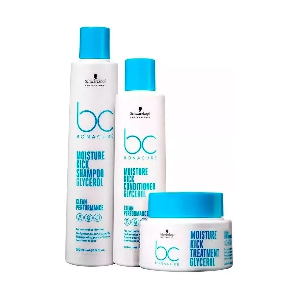 KIT BONACURE SCHWARZKOPF MOISTURE (SHAMPOO + CONDICIONADOR + MáSCARA)
