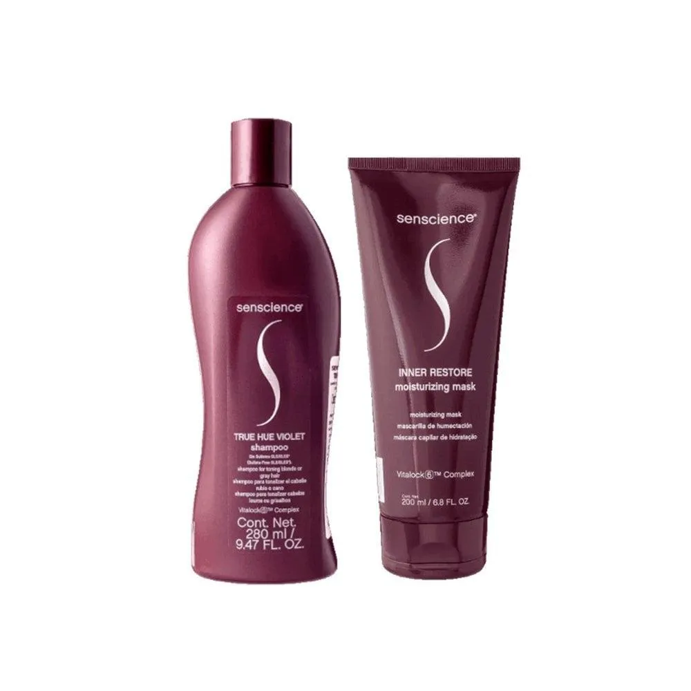 KIT SENSCIENCE SHAMPOO VIOLET 280ML  + MáSCARA RESTORE 200ML