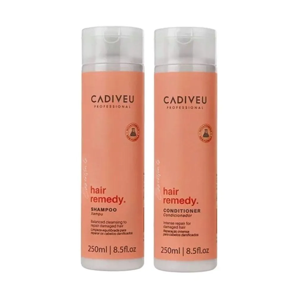 KIT CADIVEU HAIR REMEDY - SHAMPOO 250ML + CONDICIONADOR 200ML
