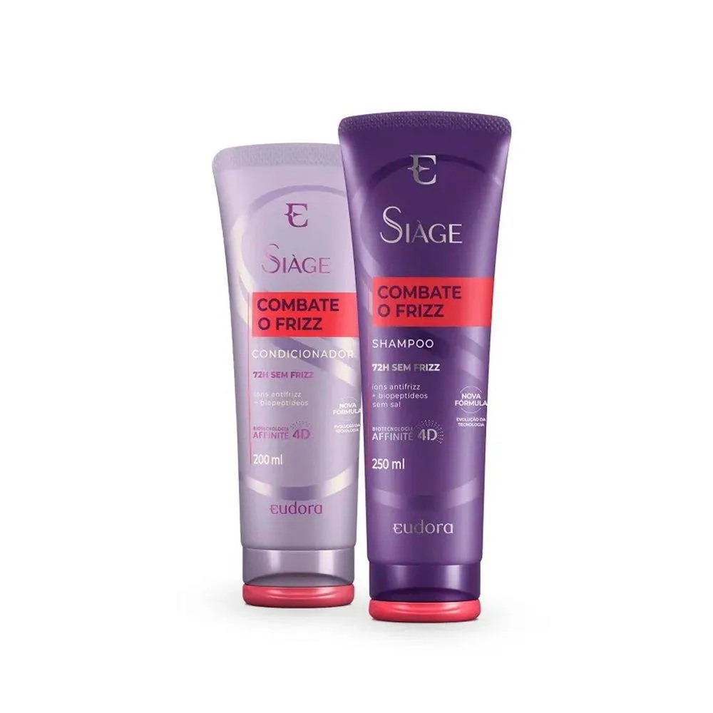 KIT EUDORA SIàGE COMBATE O FRIZZ - SHAMPOO 250ML + CONDICIONADOR 200ML