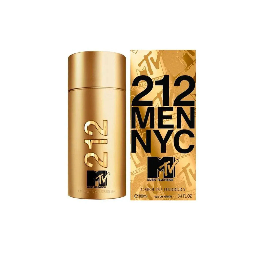 PERFUME MASCULINO EAU DE TOILETTE CAROLINA HERRERA 212 MEN NYC MTV 100ML