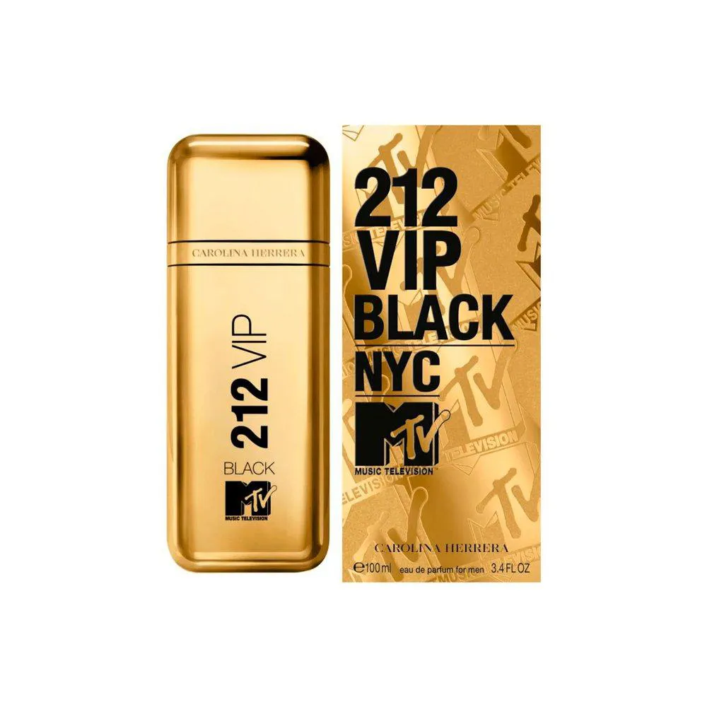 PERFUME MASCULINO EAU DE PARFUM CAROLINA HERRERA 212 VIP BLACK NYC MTV 100ML