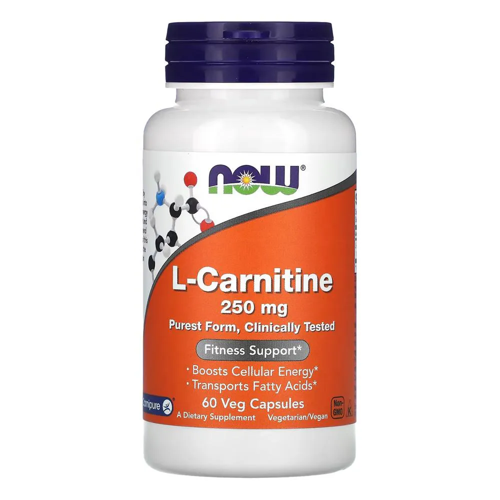 L-CARNITINA 250MG NOW FOODS 60 CáPSULAS IMPORTADO