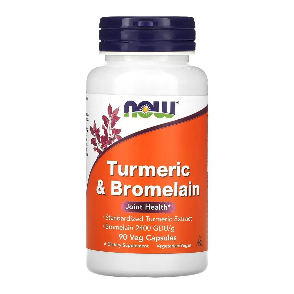 CúRCUMA E BROMELAíNA NOW FOODS 90 CáPSULAS IMPORTADO