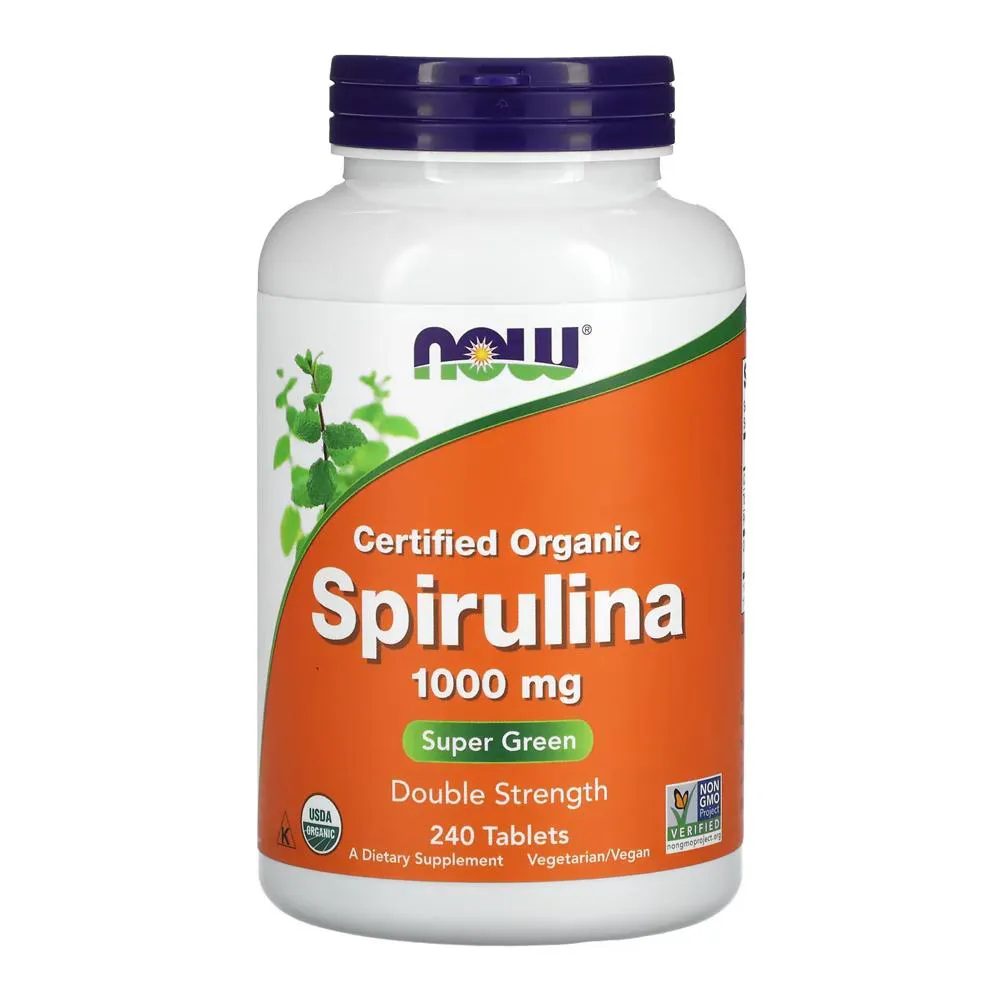 SPIRULINA 1000 MG NOW FOODS 240 TABLETS IMPORTADO