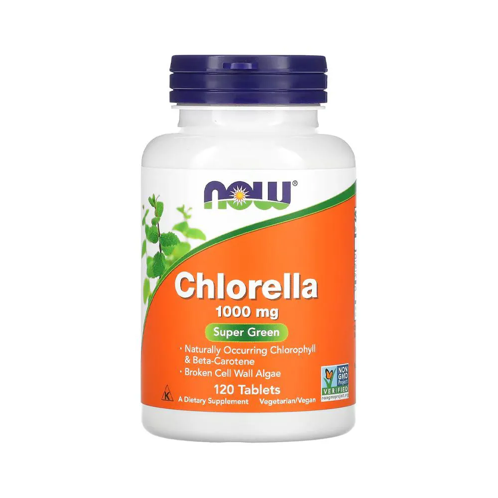 CHLORELLA 1000MG NOW FOODS 120 TABLETS IMPORTADO