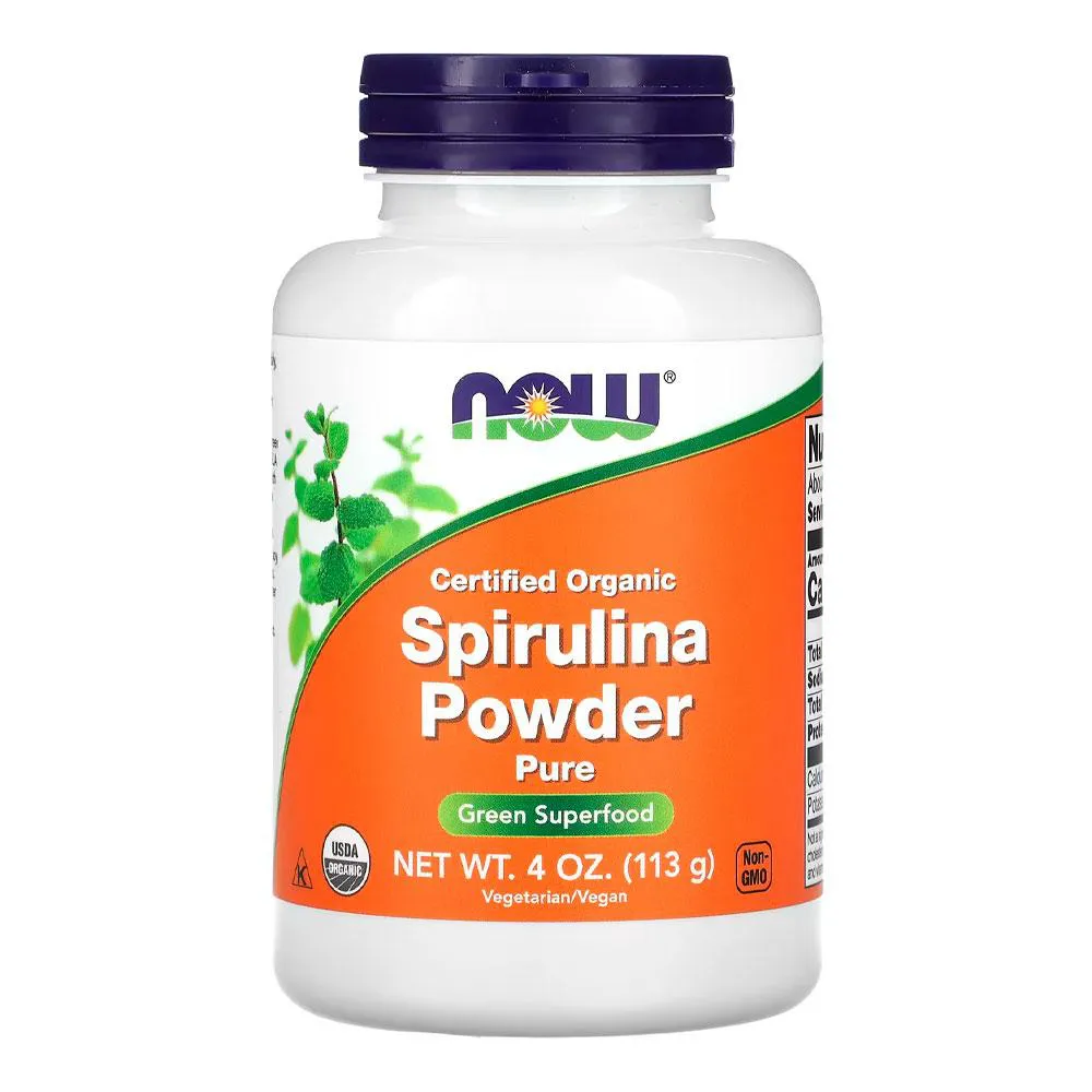 SPIRULINA EM Pó NOW FOODS 113G ORGâNICO IMPORTADO