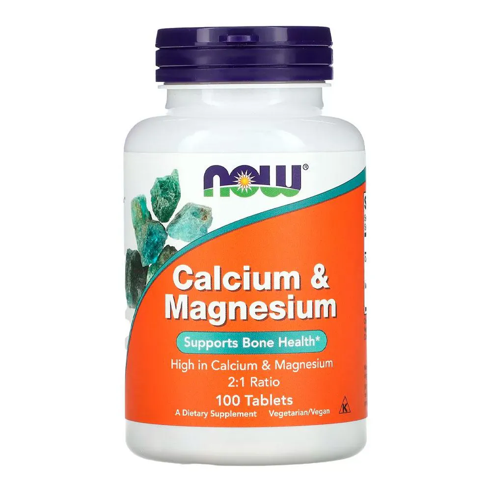CáLCIO E MAGNéSIO NOW FOODS 500/250MG 100 TABS IMPORTADO