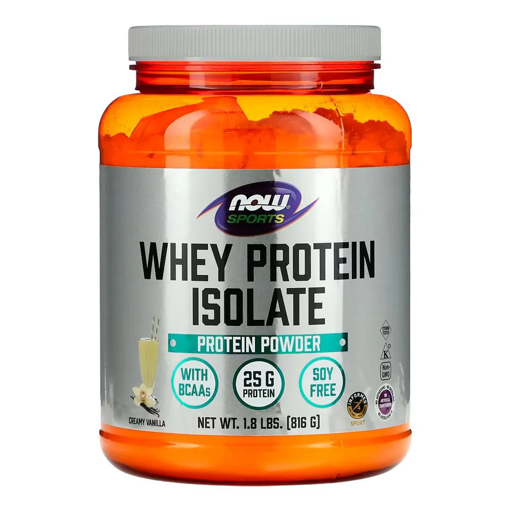 WHEY PROTEIN Pó NOW FOODS 816 G SABOR BAUNILHA IMPORTADO