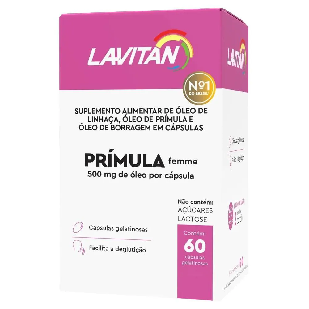 LAVITAN OLEO DE PRIMULA FEMME 60 CáPSULAS - CIMED