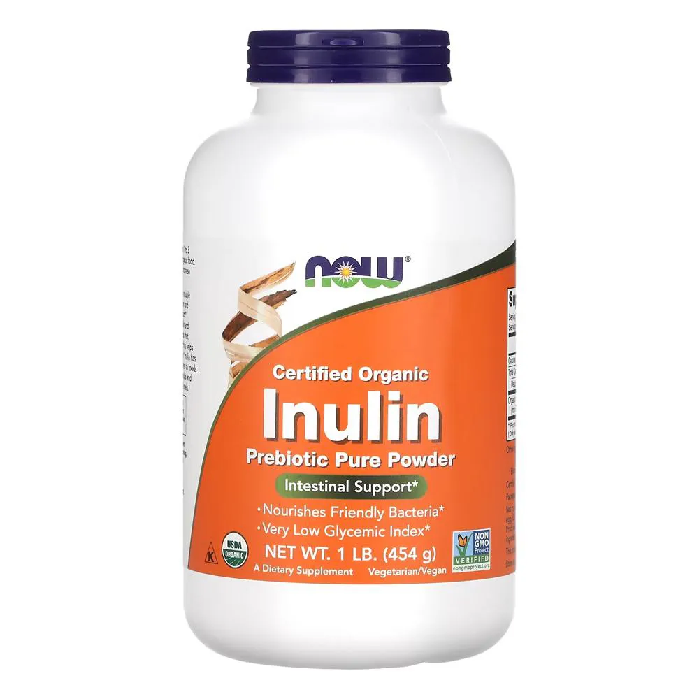 INULINA ORGâNICA Pó NOW FOODS 454G PURO IMPORTADO