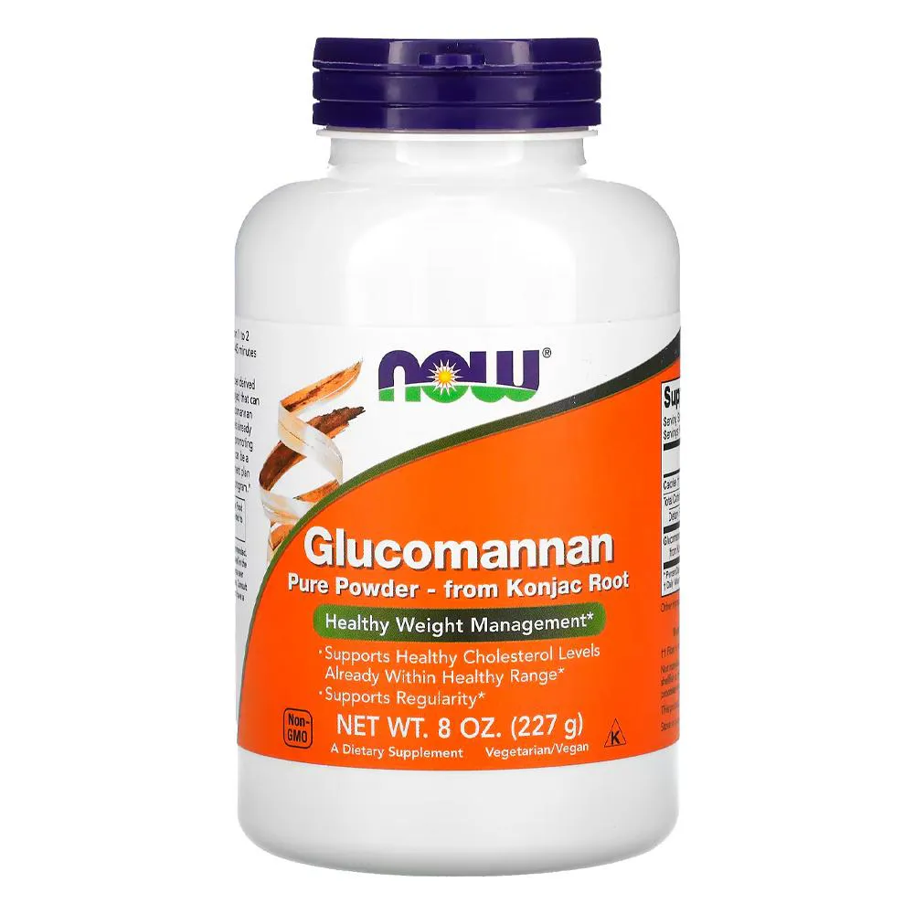 GLUCOMANANO EM Pó NOW FOODS 227G PURO IMPORTADO