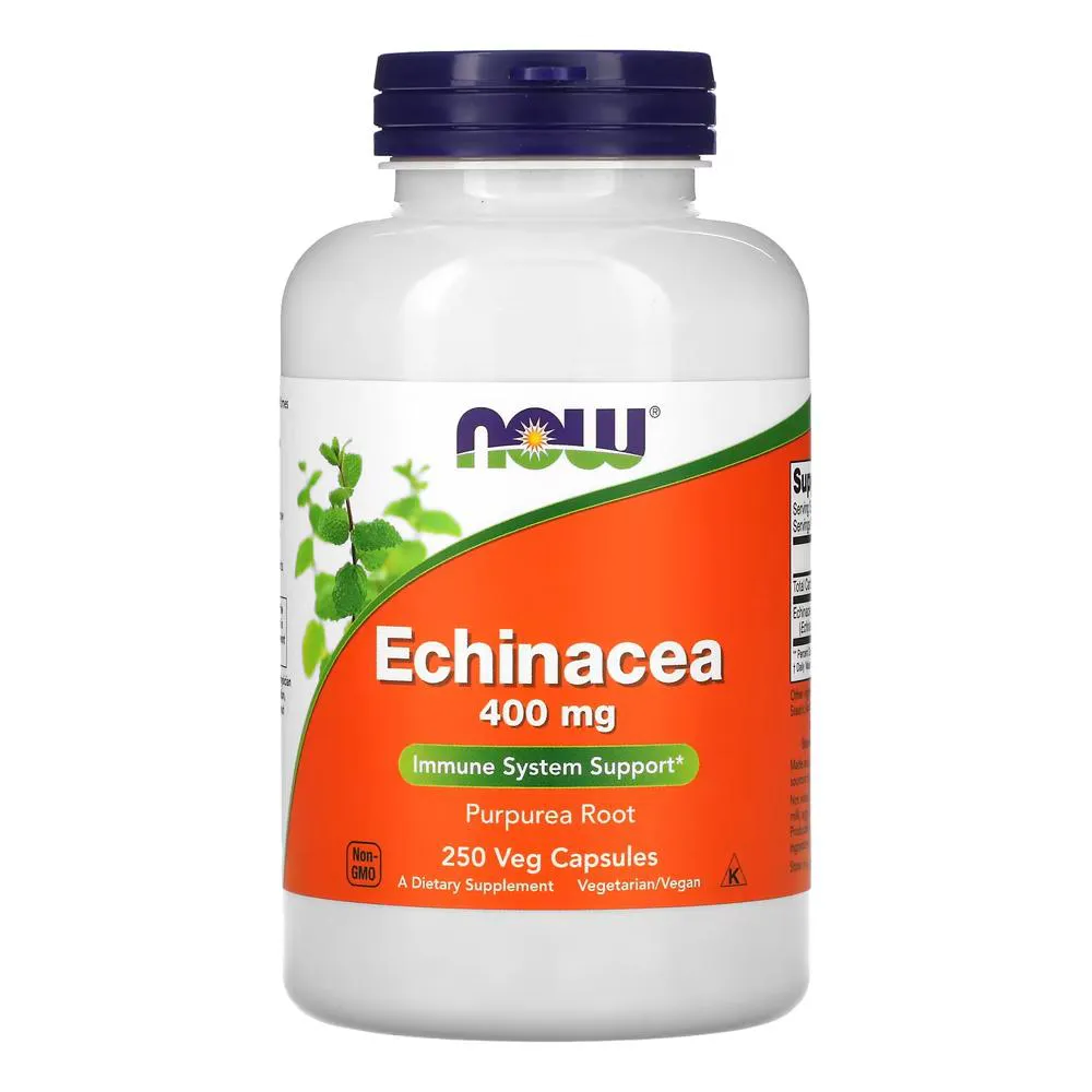 NOW FOODS ECHINACEA PURP 400MG 250 VCAPS 4662
