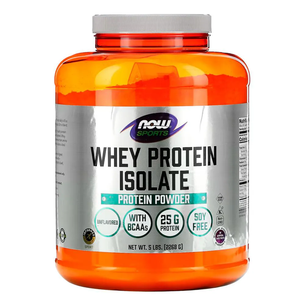 WHEY PROTEIN ISOLADO NOW FOODS 2268G SEM SABOR IMPORTADO